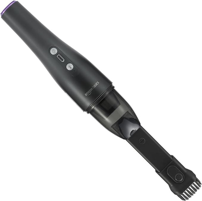 Basics Cordless Handheld Vacuum, USB Chargeable, Black