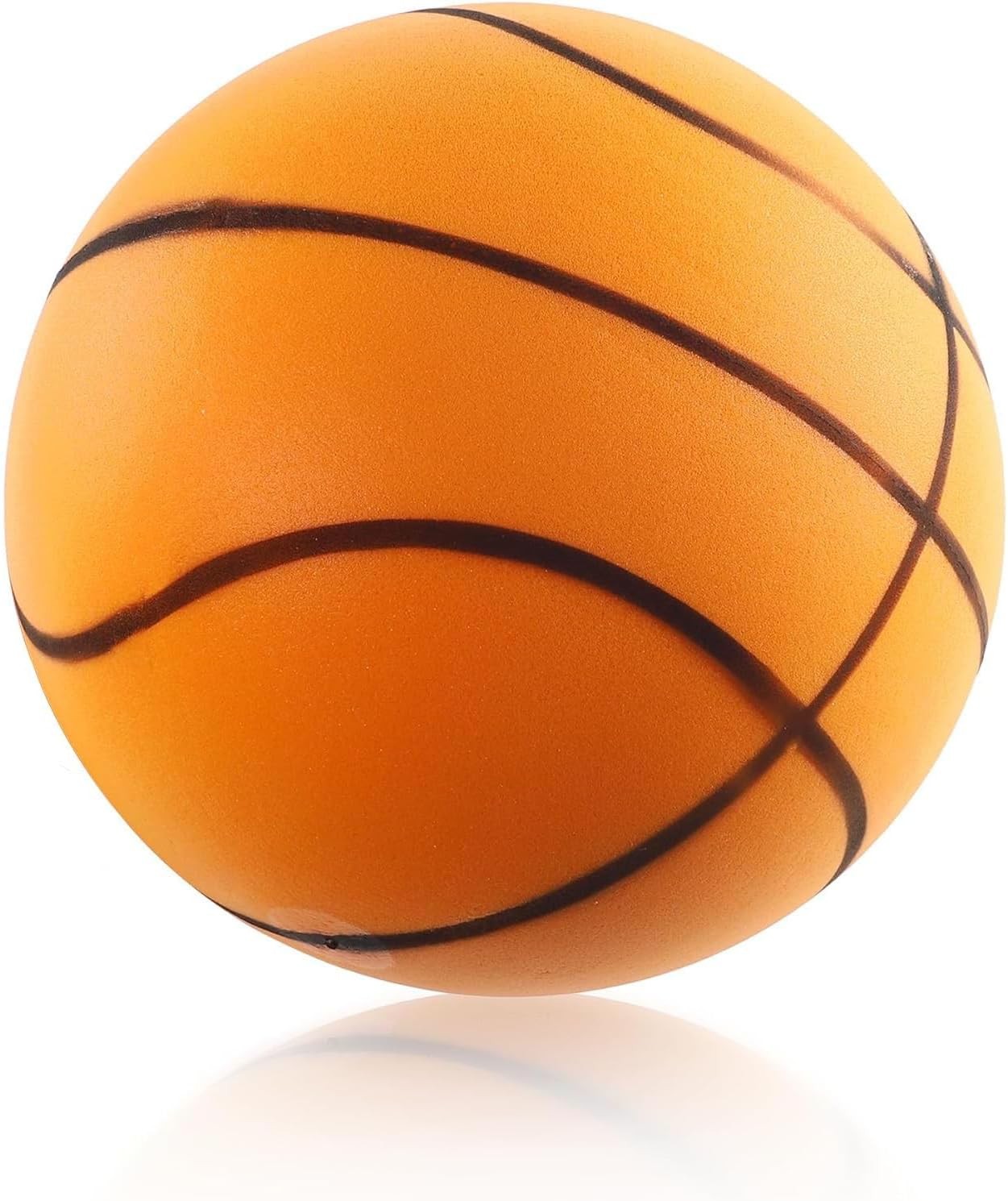 Silent Basketball，Size 7 (29.5"") ， Indoor Basketball ，Quiet Basketball ， Foam Basketball， Silent Basketball Dribbling Indoor 。, Orange