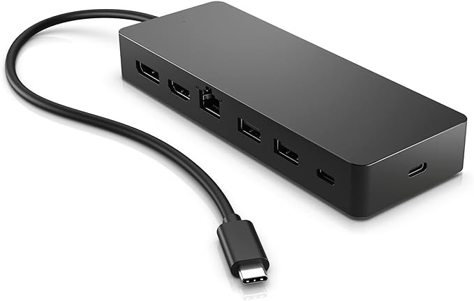 USB-C Docking Station, 7-in-1 Multiport hub, Dual 4K@30Hz or singl4K@60Hz for Monitor (1 HDMI, 1 Displayport), 2 USB-A, 1-USB-C, 1 RJ45 for Win10/11, MacOS, ChromeOS. PC, Laptop, Notebook