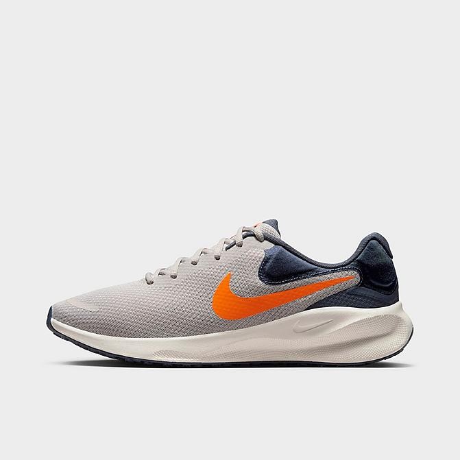 MEN'S NIKE REVOLUTION 7 ROAD RUNNING SHOES Light Iron Ore/Thunder Blue/Sail/Total Orange