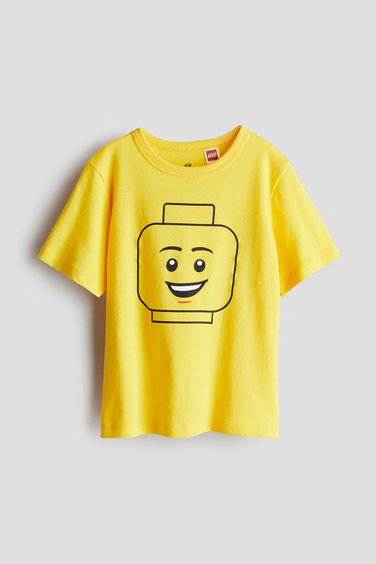 Printed Cotton T-shirt Yellow/LEGO Brand