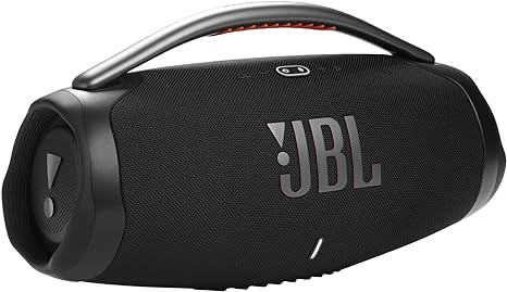 JBL Boombox 3 Black Portable Bluetooth Speaker with Massive Sound, Deepest Bass, IPX7 Waterproof, 24H Playtime, PartyBoost