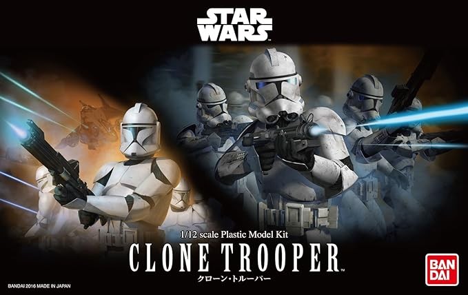 "Bandai Hobby Star Wars 1/12 Plastic Model Clone Trooper ""Star Wars""", white (BAN207574)