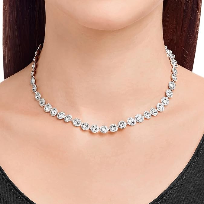 SWAROVSKI Angelic Necklace with Clear Crystals on a Rhodium Plated Setting