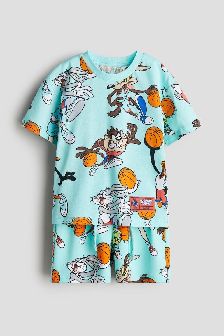 2-piece Printed Set Light turquoise/Looney Tunes