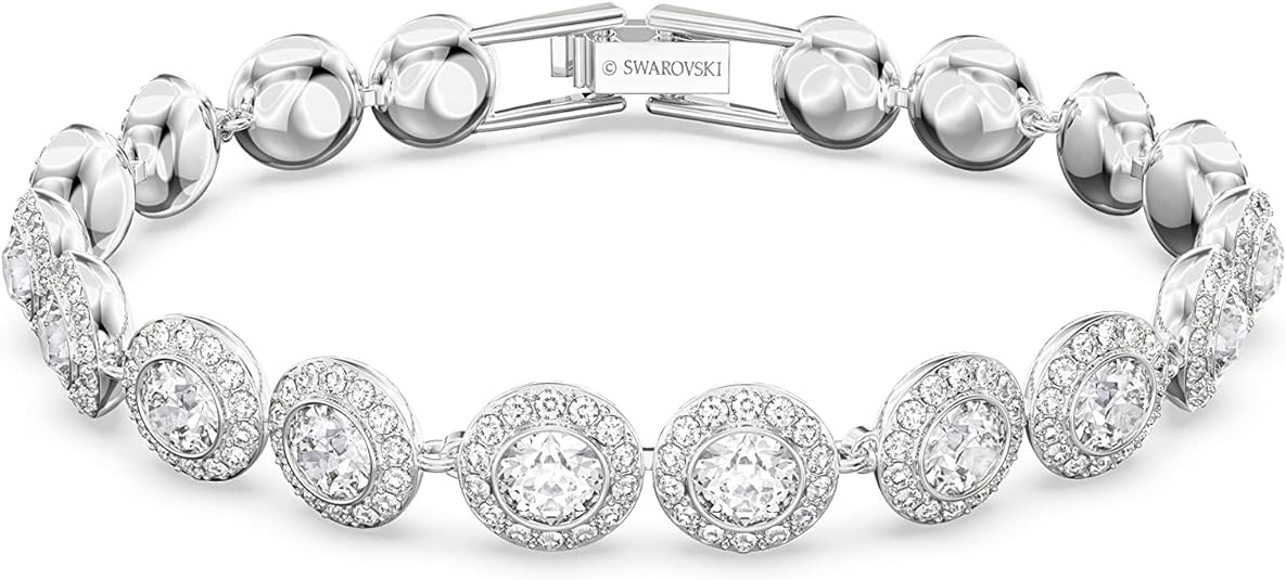 SWAROVSKI Angelic Tennis Bracelet with White Crystals on a Rhodium Plated Setting