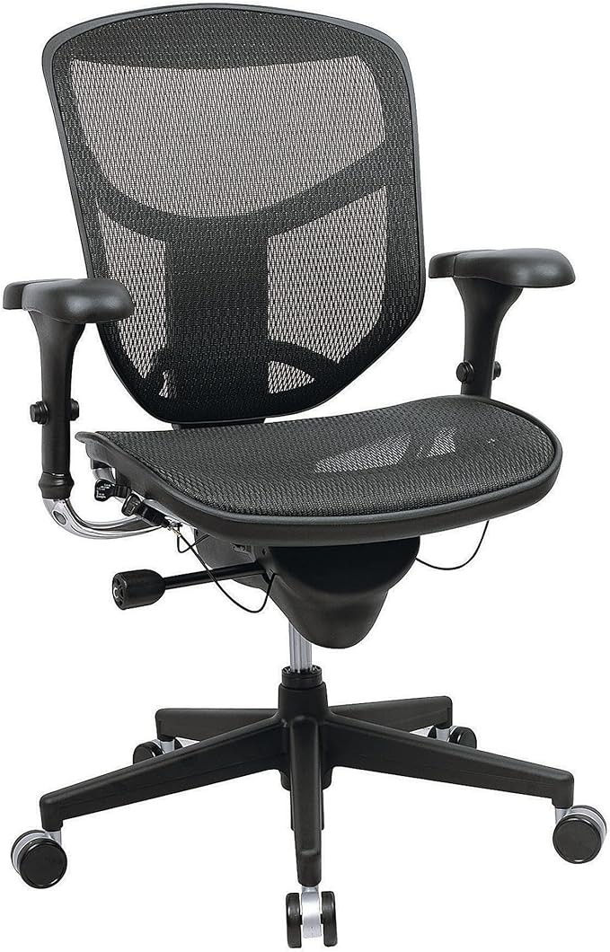 WorkPro® Quantum 9000 Series Ergonomic Mid-Back Mesh/Mesh Chair, Black