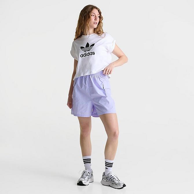 WOMEN'S ADIDAS ORIGINALS ADICOLOR CARGO LIFESTYLE SHORTS Purple/Violet Tone