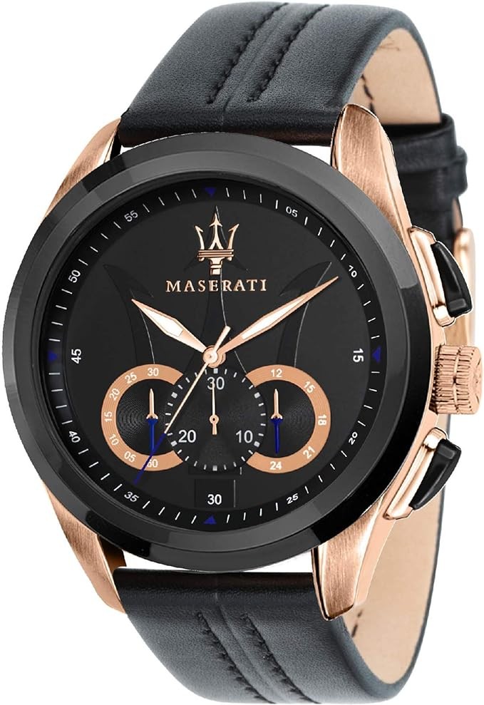 Maserati Men's R8871612025 Traguardo Analog Display Analog Quartz Black Watch