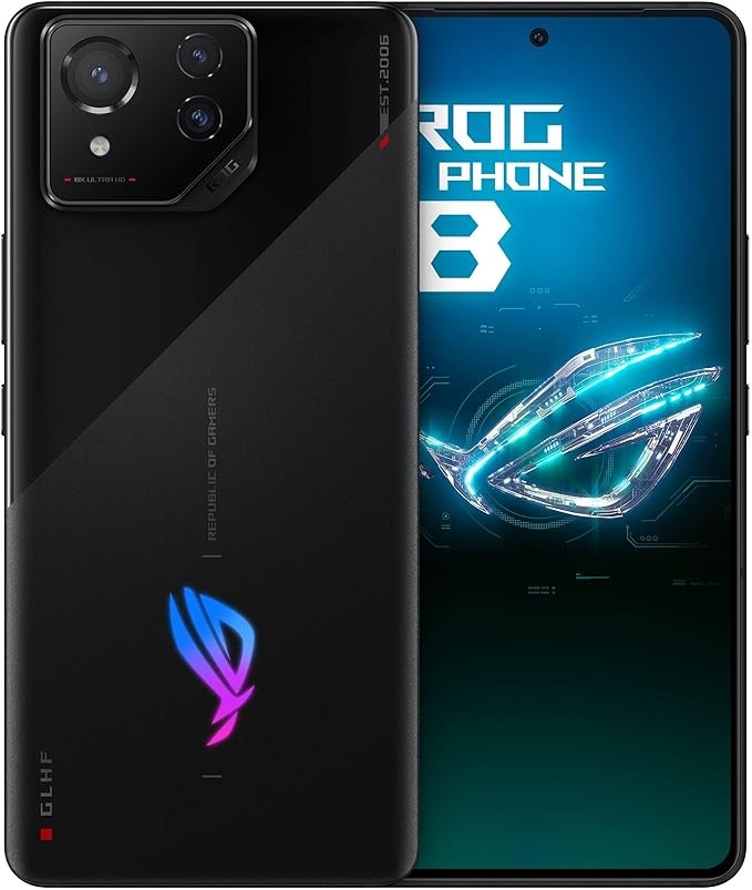 ASUS ROG Phone 8 Unlocked Android Phone, US Version, 6.78" 165Hz AMOLED Display, 256GB Storage, 16GB RAM, 5500mAh Battery, 50MP Gimbal Camera, 32MP Front, Snapdragon 8 Gen 3, Dual-SIM