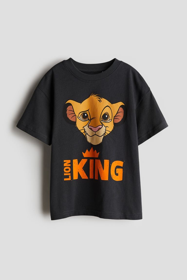 Printed T-shirt Dark gray/The Lion King