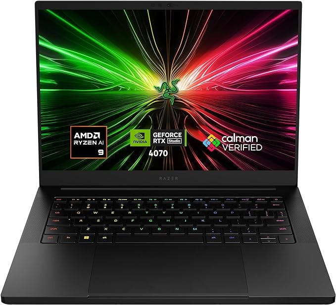 Razer Blade 14 (2024) Gaming Laptop: AMD Ryzen 9 8945HS CPU - NVIDIA GeForce RTX 4070 GPU - 14" QHD+ 240Hz HDR Display - 1TB SSD - 32GB DDR5 RAM - Aluminum Unibody - Chroma RGB - Vapor Chamber Cooling