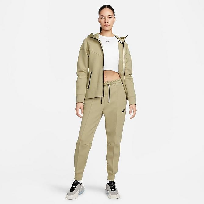 WOMEN'S NIKE SPORTSWEAR TECH FLEECE JOGGER PANTS Neutral Olive/Black