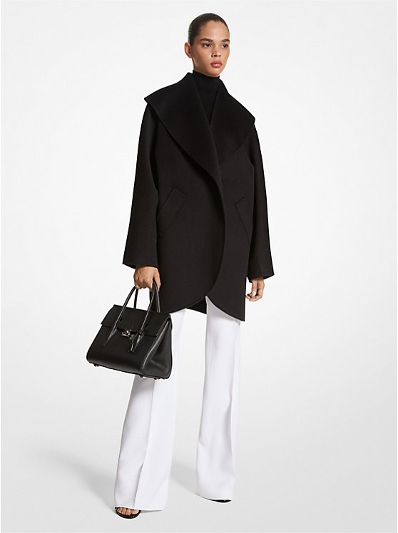 Double Face Wool Melton Clutch Coat