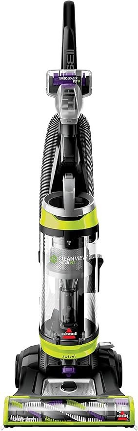 BISSELL 2252 CleanView Swivel Upright Bagless Vacuum with Swivel Steering, Powerful Pet Hair Pick Up, Specialized Pet Tools, Large Capacity Dirt Tank, Easy Empty, Green