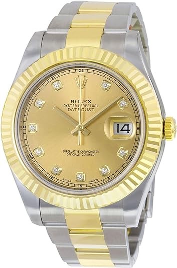 Rolex Datejust II Champagne Dial Automatic Stainless Steel and 18kt Yellow Gold Mens Watch 116333CDO